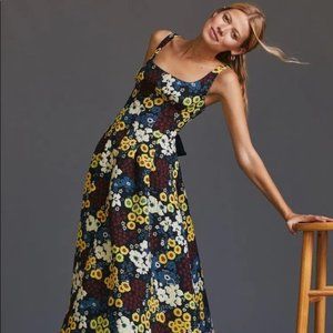 Anthropologie Maeve Marigold Midi Dress size 2